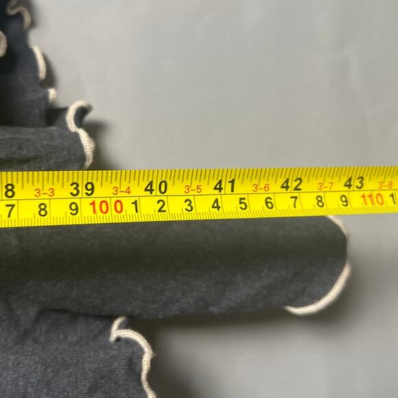 Laura Hlavac Ruffle Duster Sweater Cardigan Long Tie front jacket Women L - Picture 5 of 7